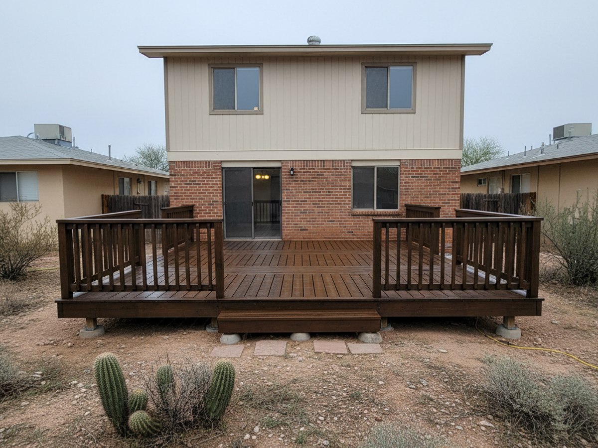 Custom Deck Design completed by Western Deck Solutions in Buckeye, AZ
